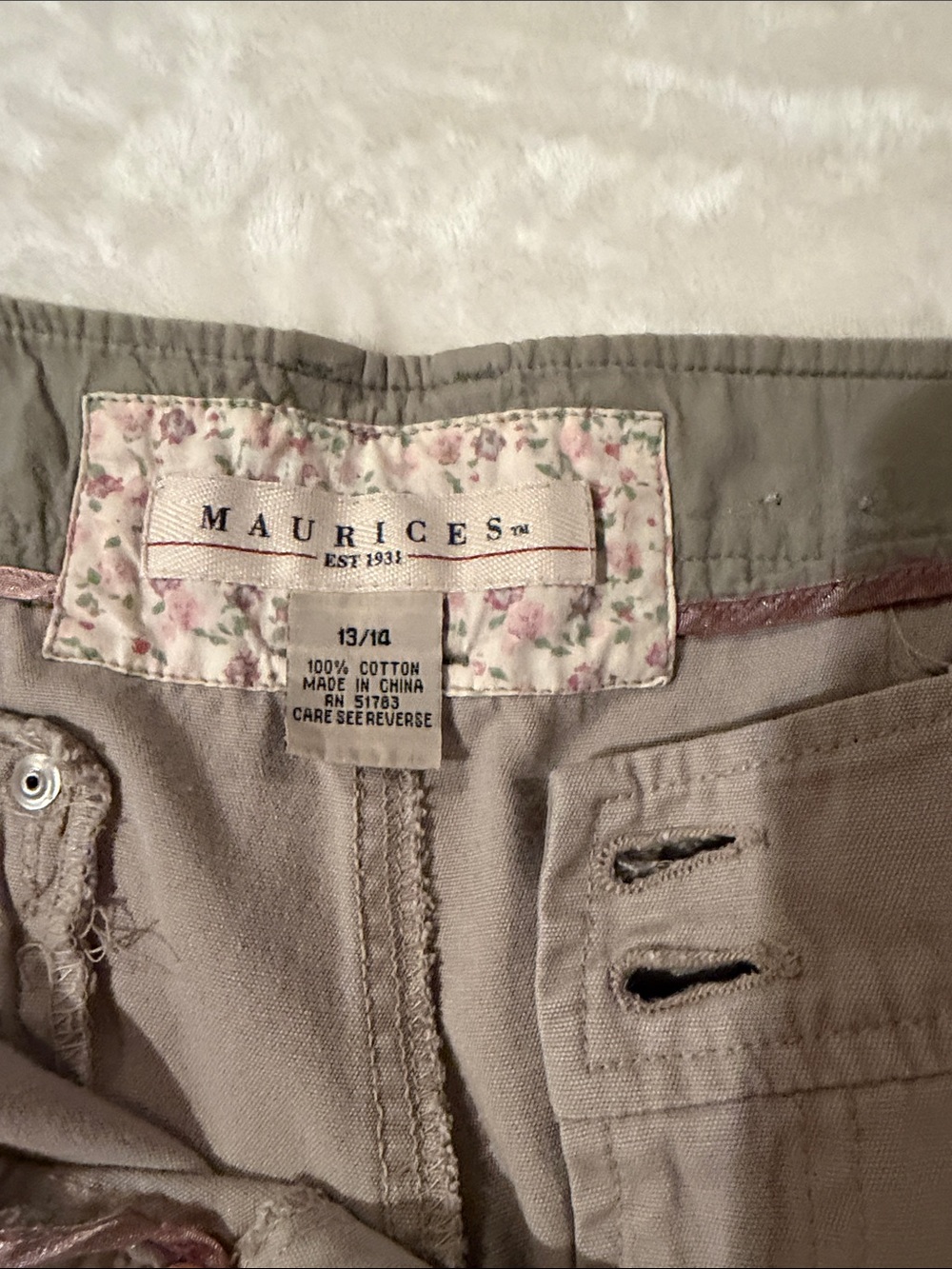 Maurices Neutral Taupe Cotton pants